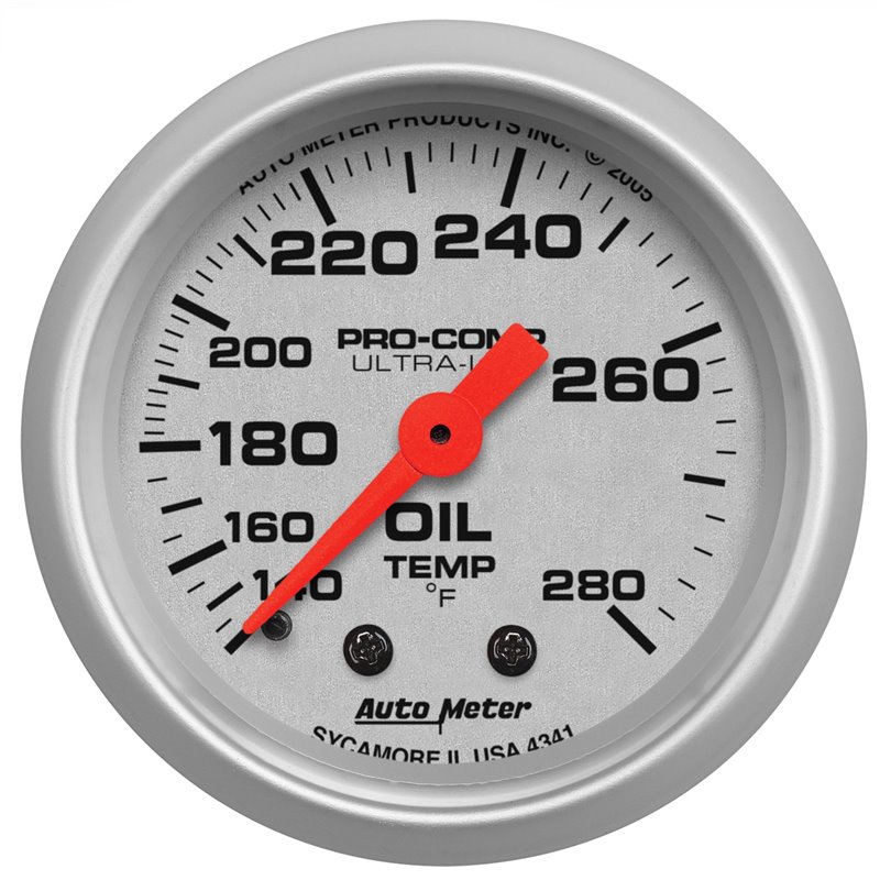 AutoMeter | GAUGE OIL TEMP 2 1/16in. 140-280deg.F MECHANICAL ULTRA-LITE AutoMeter Gauges