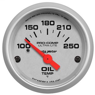 AutoMeter | GAUGE OIL TEMP 2 1/16in. 100-250deg.F ELECTRIC ULTRA-LITE AutoMeter Cadrans