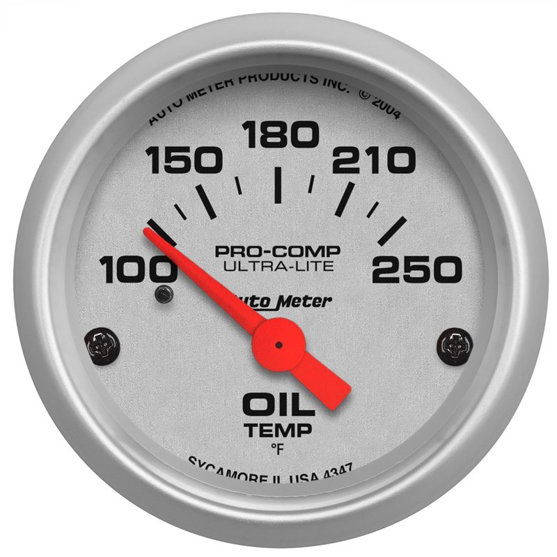 AutoMeter | GAUGE OIL TEMP 2 1/16in. 100-250deg.F ELECTRIC ULTRA-LITE AutoMeter Cadrans