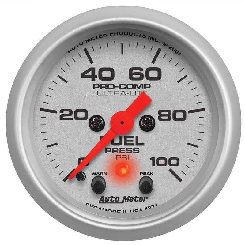 AutoMeter | GAUGE FUEL PRESS 2 1/16in. 100PSI DIGITAL STEPPER MOTOR W/PK/WRN ULTRA-LITE AutoMeter Cadrans