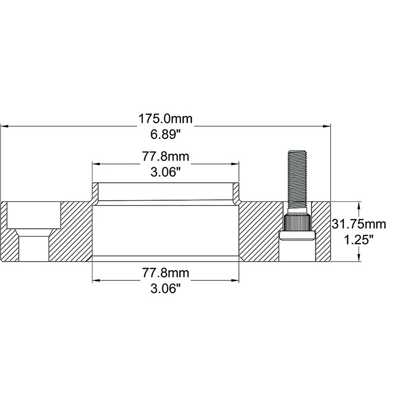 COYOTE | Wheel Spacer 31.75mm / 77.8mm / 6x139.7 / 12x1.25 Coyote Wheel Accessories Wheel Spacers