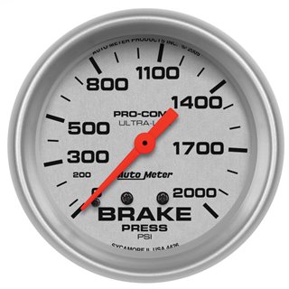 AutoMeter | GAUGE BRAKE PRESSURE 2 5/8in. 2000PSI MECHANICAL ULTRA-LITE AutoMeter Cadrans