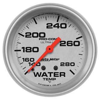 AutoMeter | GAUGE WATER TEMP 2 5/8in. 140-280deg.F MECHANICAL ULTRA-LITE AutoMeter Cadrans