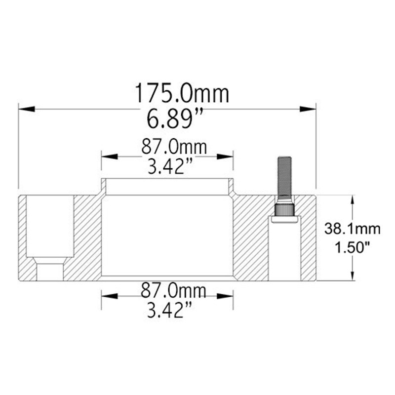 COYOTE | Wheel Spacer 38.1mm / 87.1mm / 6x135 / 14x2.0 Coyote Wheel Accessories Wheel Spacers