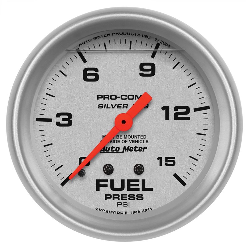 AutoMeter | GAUGE FUEL PRESS 2 5/8in. 15PSI LIQUID FILLED MECH ULTRA-LITE AutoMeter Gauges