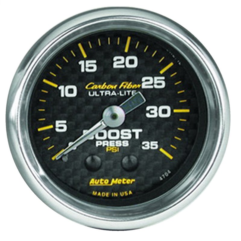 AutoMeter | GAUGE BOOST 2 1/16in. 35PSI MECHANICAL CARBON FIBER AutoMeter Cadrans