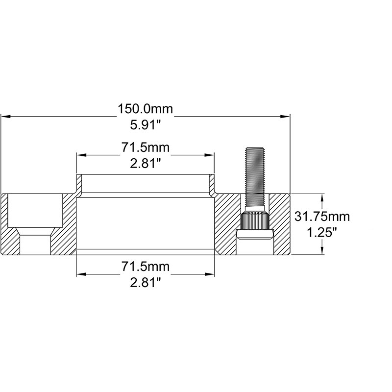 COYOTE | Wheel Spacer 31.75mm / 71.5mm / 5x114.3 / 14x1.5 Coyote Wheel Accessories Wheel Spacers