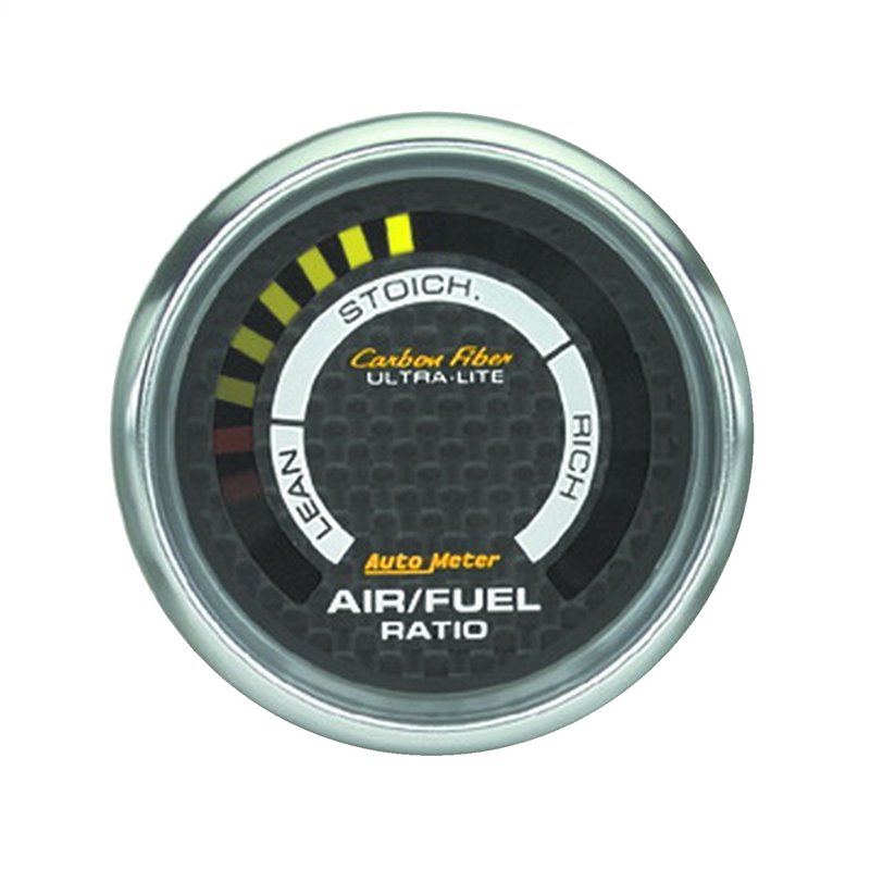 AutoMeter | GAUGE AIR/FUEL RATIO-NARROWBAND 2 1/16in. LEAN-RICH LED ARRAY CARBON FIBER AutoMeter Gauges