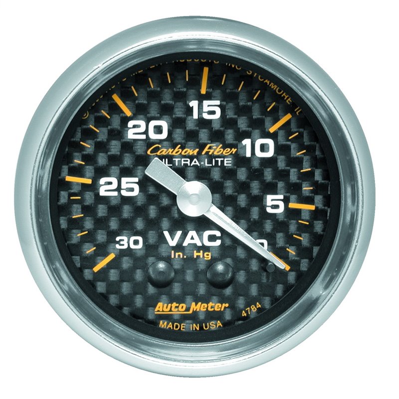 AutoMeter | GAUGE VACUUM 2 1/16in. 30INHG MECHANICAL CARBON FIBER AutoMeter Cadrans
