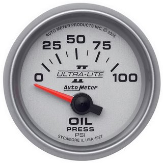 AutoMeter | GAUGE OIL PRESSURE 2 1/16in. 100PSI ELECTRIC ULTRA-LITE II AutoMeter Gauges