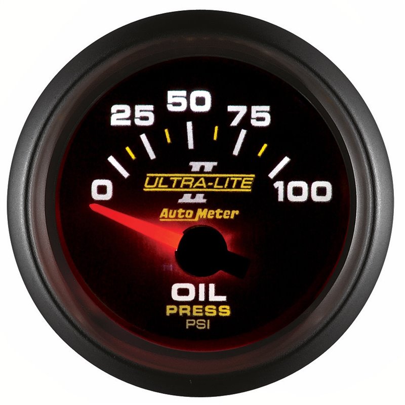 AutoMeter | GAUGE OIL PRESSURE 2 1/16in. 100PSI ELECTRIC ULTRA-LITE II AutoMeter Gauges