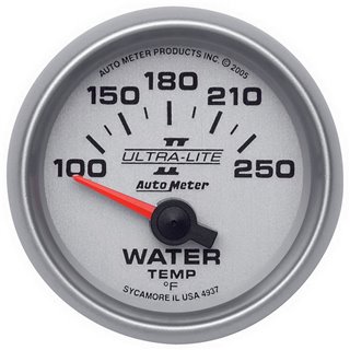 AutoMeter | GAUGE WATER TEMP 2 1/16in. 100-250deg.F ELECTRIC ULTRA-LITE II AutoMeter Gauges