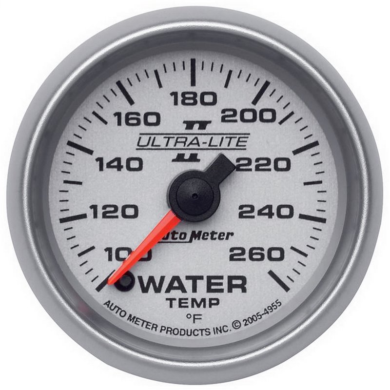 AutoMeter | GAUGE WATER TEMP 2 1/16in. 100-260deg.F DIGITAL STEPPER MOTOR ULTRA-LITE II AutoMeter Gauges