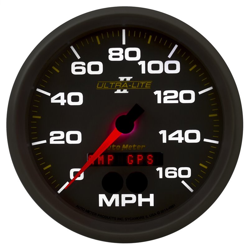 AutoMeter | GAUGE SPEEDOMETER 5in. 160MPH GPS ULTRA-LITE II AutoMeter Gauges