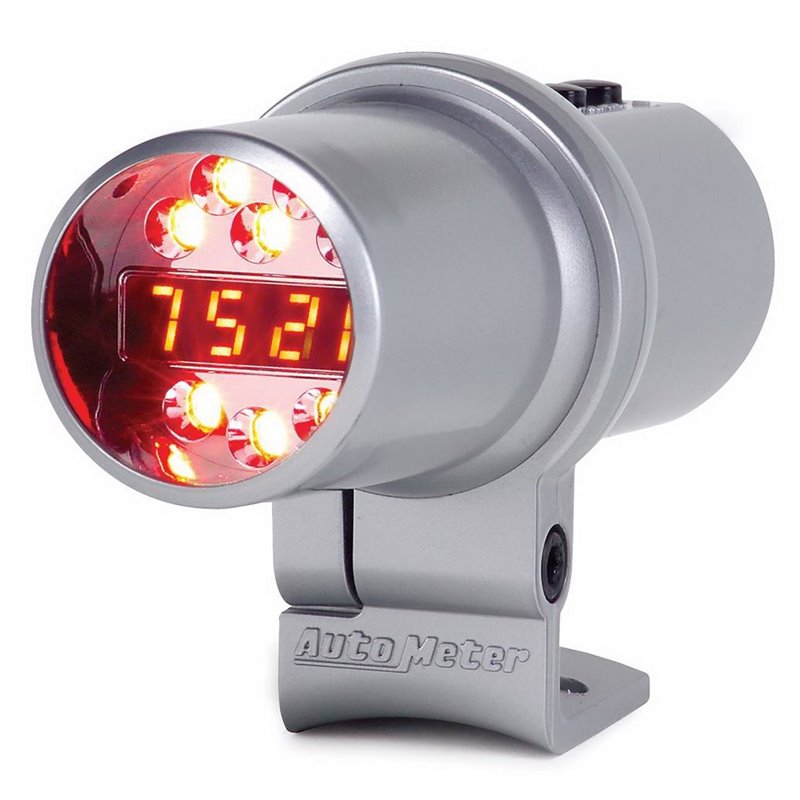 AutoMeter | SHIFT LIGHT DIGITAL W/AMBER LED SILVER PEDESTAL MOUNT DPSS LEVEL 1 AutoMeter Shift Lights