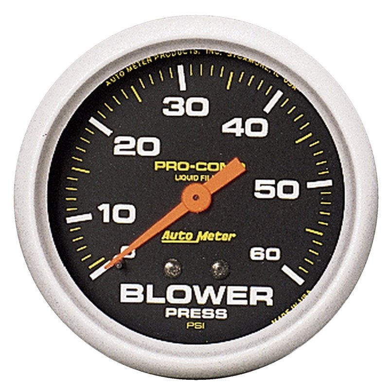 AutoMeter | GAUGE BLOWER PRESS 2 5/8in. 60PSI LIQUID FILLED MECH PRO-COMP AutoMeter Gauges