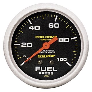 AutoMeter | GAUGE FUEL PRESS 2 5/8in. 100PSI LIQUID FILLED MECH PRO-COMP AutoMeter Cadrans