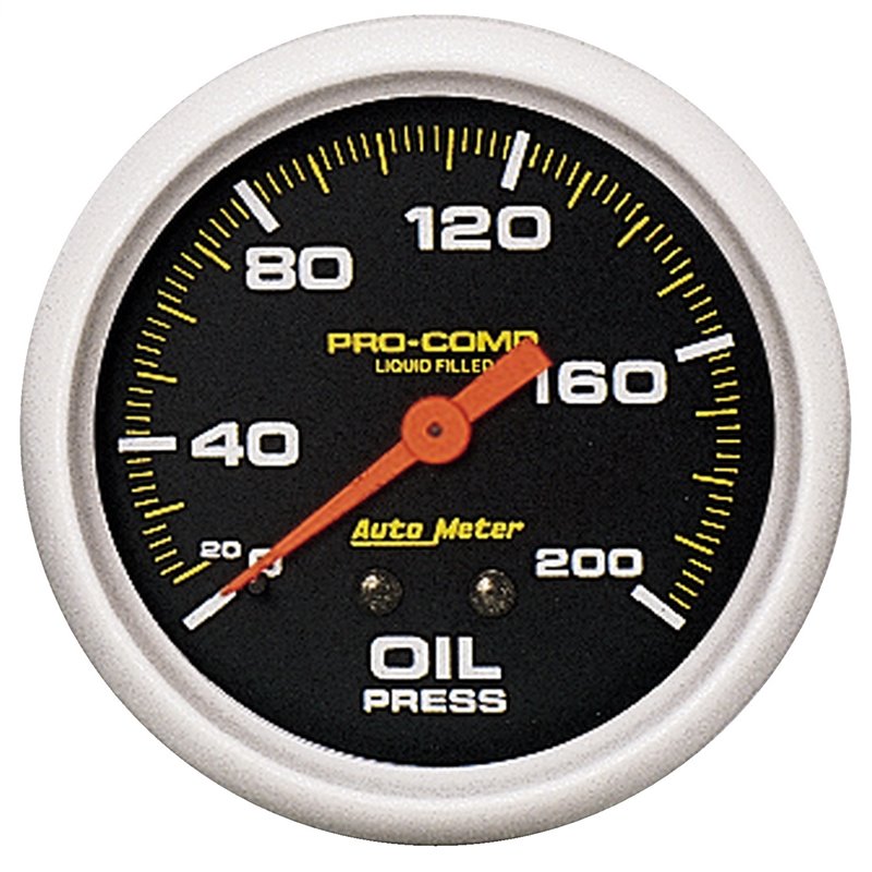 AutoMeter | GAUGE OIL PRESS 2 5/8in. 200PSI LIQUID FILLED MECH PRO-COMP AutoMeter Gauges