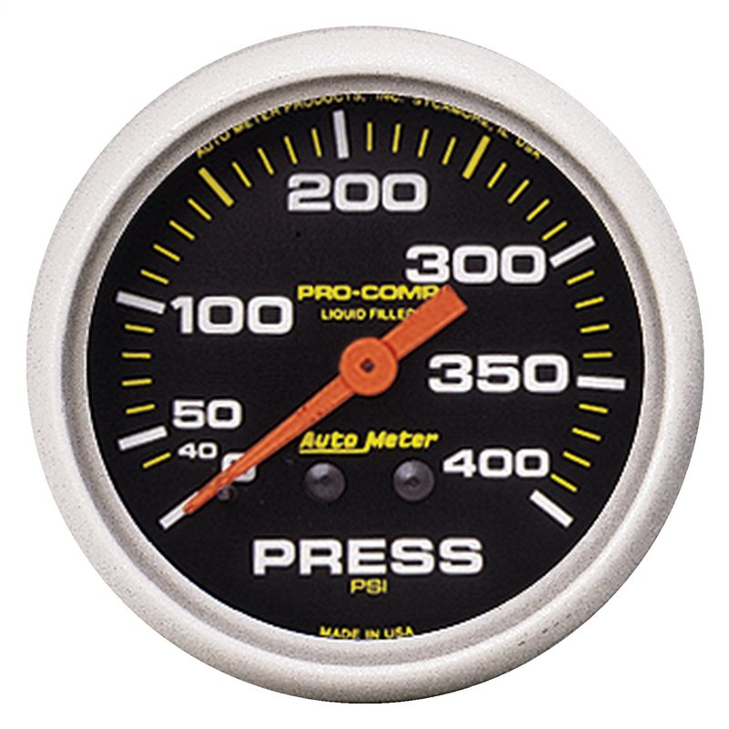 AutoMeter | GAUGE PRESSURE 2 5/8in. 400PSI LIQUID FILLED MECH PRO-COMP AutoMeter Gauges