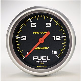 AutoMeter | GAUGE FUEL PRESS 2 5/8in. 15PSI DIGITAL STEPPER MOTOR PRO-COMP AutoMeter Gauges