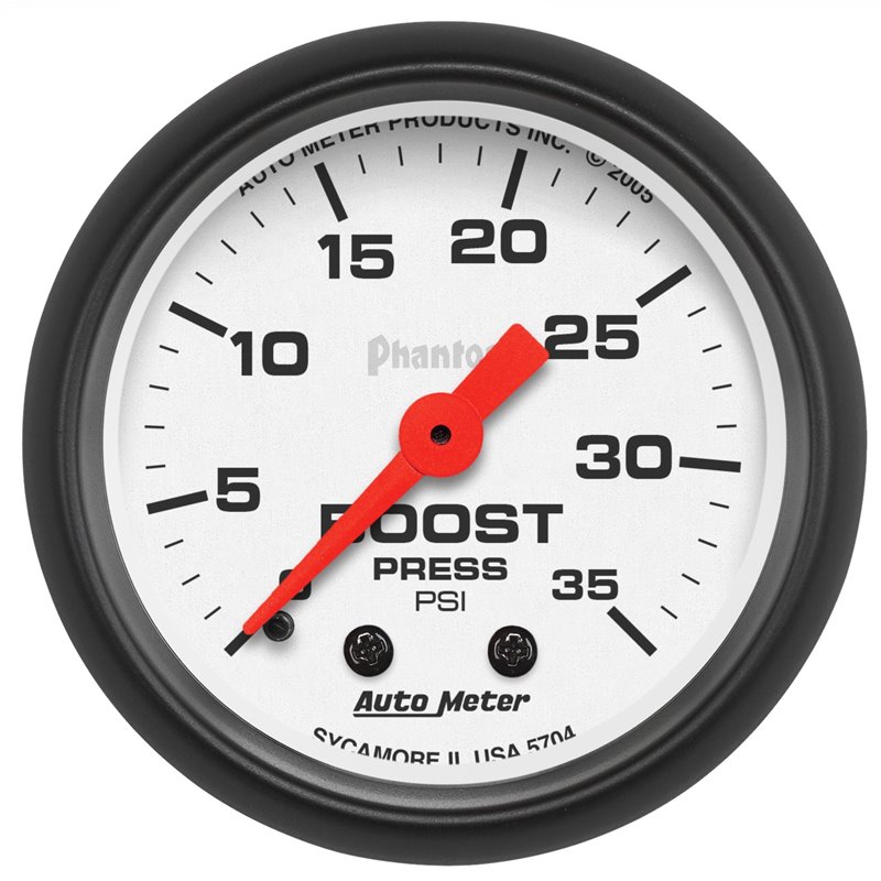 AutoMeter | GAUGE BOOST 2 1/16in. 35PSI MECHANICAL PHANTOM AutoMeter Cadrans