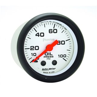 AutoMeter | GAUGE OIL PRESSURE 2 1/16in. 100PSI MECHANICAL PHANTOM AutoMeter Cadrans