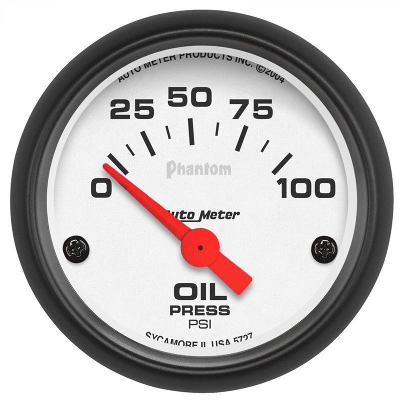 AutoMeter | GAUGE OIL PRESSURE 2 1/16in. 100PSI ELECTRIC PHANTOM AutoMeter Cadrans