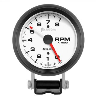 AutoMeter | GAUGE TACHOMETER 3 3/4in. 8K RPM PEDESTAL W/RED LINE PHANTOM AutoMeter Gauges