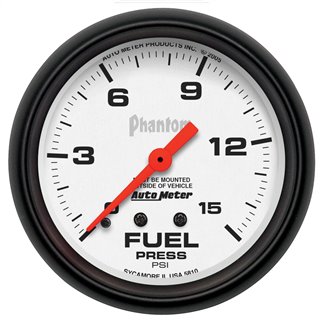 AutoMeter | GAUGE FUEL PRESSURE 2 5/8in. 15PSI MECHANICAL PHANTOM AutoMeter Cadrans