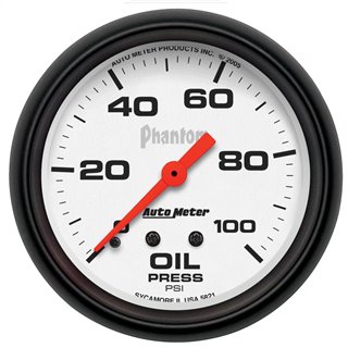 AutoMeter | GAUGE OIL PRESSURE 2 5/8in. 100PSI MECHANICAL PHANTOM AutoMeter Cadrans