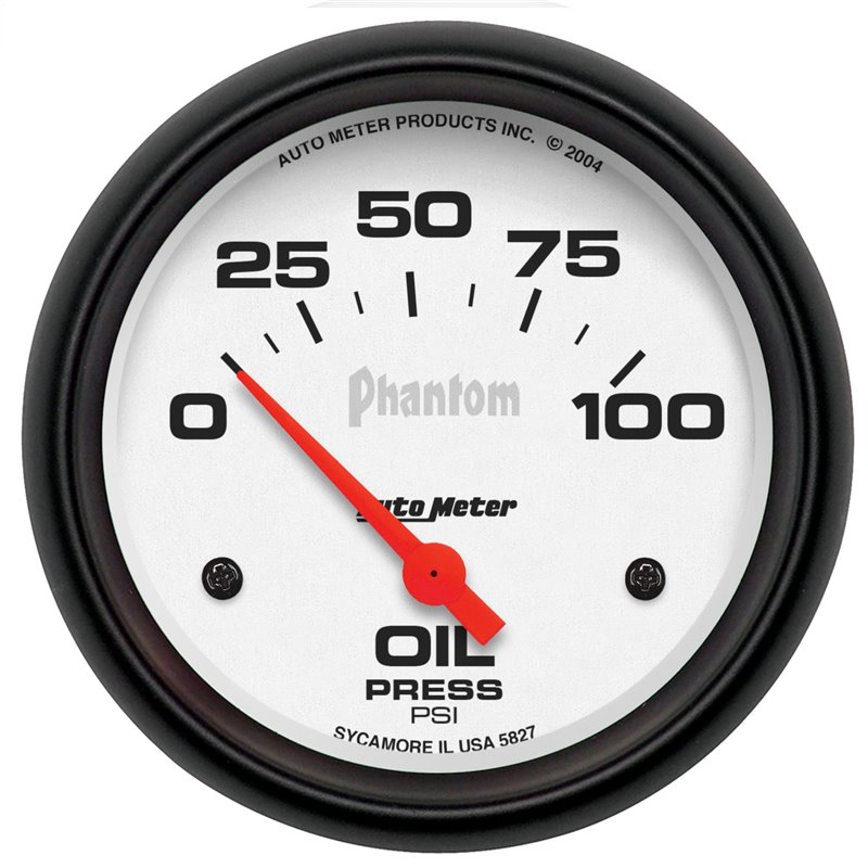 AutoMeter | GAUGE OIL PRESSURE 2 5/8in. 100PSI ELECTRIC PHANTOM AutoMeter Gauges