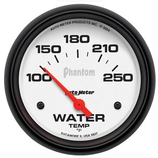 AutoMeter | GAUGE WATER TEMP 2 5/8in. 100-250deg.F ELECTRIC PHANTOM AutoMeter Cadrans