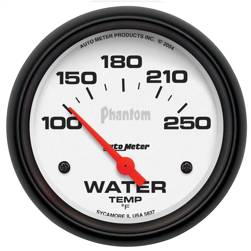 AutoMeter | GAUGE WATER TEMP 2 5/8in. 100-250deg.F ELECTRIC PHANTOM AutoMeter Cadrans