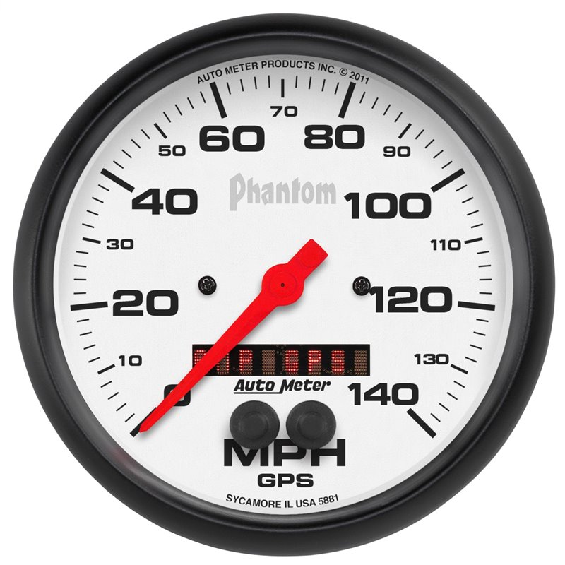 AutoMeter | GAUGE SPEEDOMETER 5in. 140MPH GPS PHANTOM AutoMeter Gauges