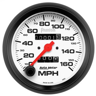 AutoMeter | GAUGE SPEEDOMETER 3 3/8in. 160MPH MECHANICAL PHANTOM AutoMeter Cadrans