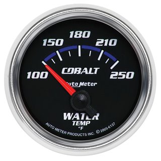 AutoMeter | GAUGE WATER TEMP 2 1/16in. 100-250deg.F ELECTRIC COBALT AutoMeter Gauges