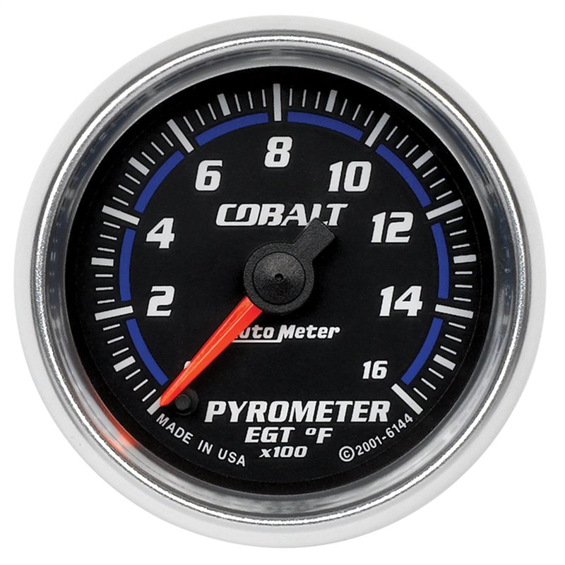 AutoMeter | GAUGE PYROMETER (EGT) 2 1/16in. 1600deg.F DIGITAL STEPPER MOTOR COBALT AutoMeter Gauges