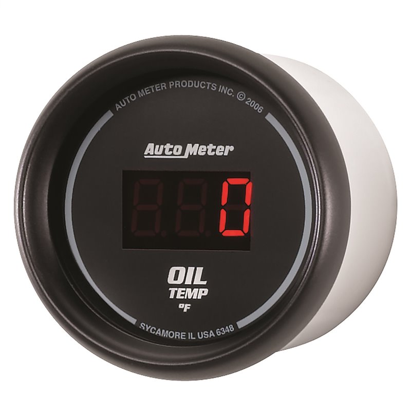 AutoMeter | GAUGE OIL TEMP 2 1/16in. 340deg.F DIGITAL BLACK DIAL W/RED LED AutoMeter Gauges