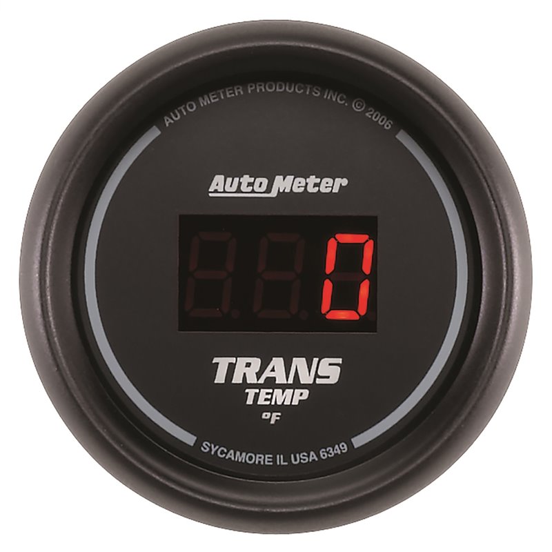 AutoMeter | GAUGE TRANS TEMP 2 1/16in. 340deg.F DIGITAL BLACK DIAL W/RED LED AutoMeter Gauges