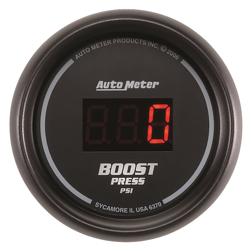 AutoMeter | GAUGE BOOST 2 1/16in. 60PSI DIGITAL BLACK DIAL W/RED LED AutoMeter Cadrans