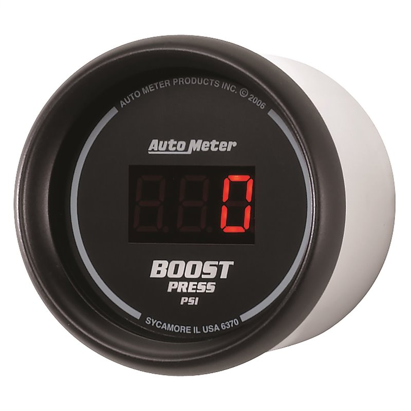 AutoMeter | GAUGE BOOST 2 1/16in. 60PSI DIGITAL BLACK DIAL W/RED LED AutoMeter Cadrans
