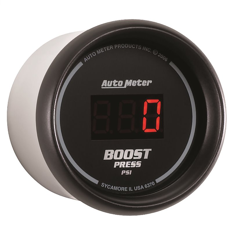 AutoMeter | GAUGE BOOST 2 1/16in. 60PSI DIGITAL BLACK DIAL W/RED LED AutoMeter Cadrans