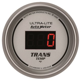 AutoMeter | GAUGE TRANS TEMP 2 1/16in. 340deg.F DIGITAL SILVER DIAL W/RED LED AutoMeter Cadrans