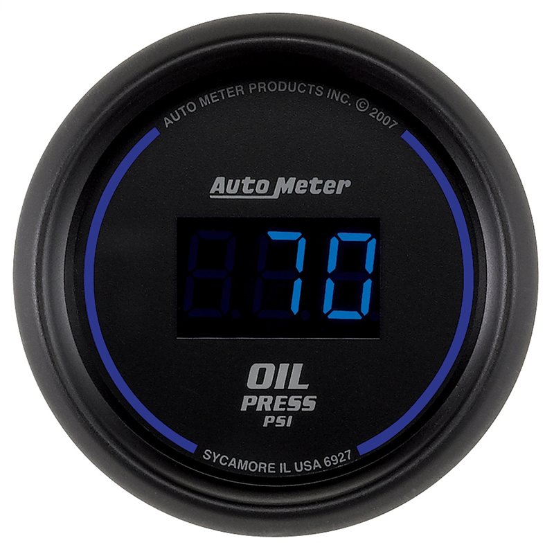 AutoMeter | GAUGE OIL PRESSURE 2 1/16in. 100PSI DIGITAL BLACK DIAL W/BLUE LED AutoMeter Gauges