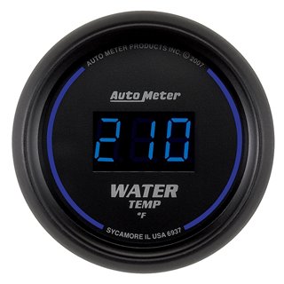 AutoMeter | GAUGE WATER TEMP 2 1/16in. 340deg.F DIGITAL BLACK DIAL W/BLUE LED AutoMeter Cadrans