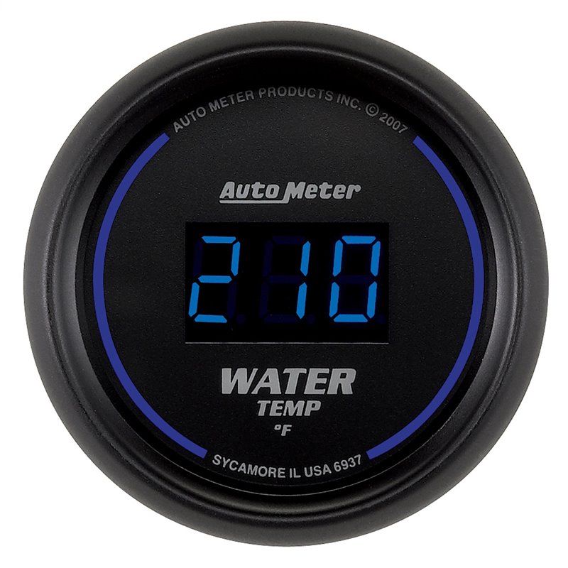 AutoMeter | GAUGE WATER TEMP 2 1/16in. 340deg.F DIGITAL BLACK DIAL W/BLUE LED AutoMeter Cadrans