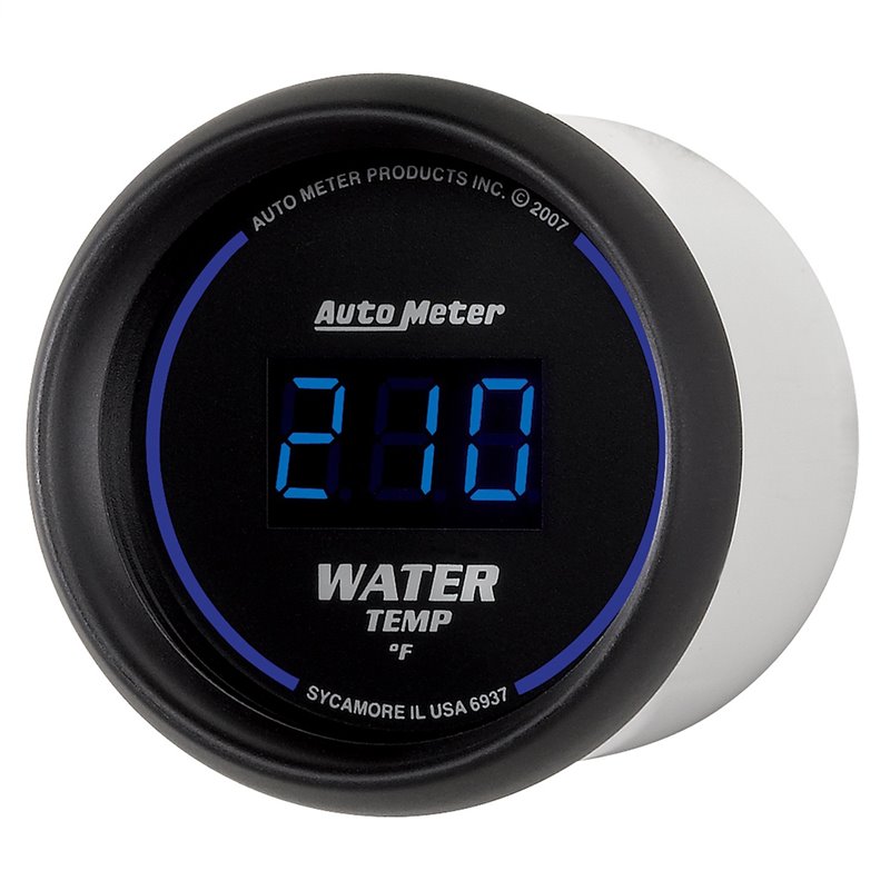 AutoMeter | GAUGE WATER TEMP 2 1/16in. 340deg.F DIGITAL BLACK DIAL W/BLUE LED AutoMeter Cadrans