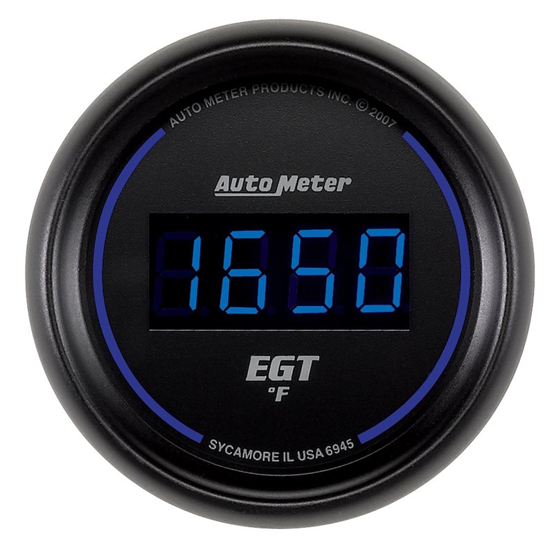 AutoMeter | GAUGE PYROMETER (EGT) 2 1/16in. 1600deg.F DIGITAL BLACK DIAL W/BLUE LED AutoMeter Gauges