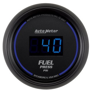 AutoMeter | GAUGE FUEL PRESSURE 2 1/16in. 100PSI DIGITAL BLACK DIAL W/BLUE LED AutoMeter Gauges