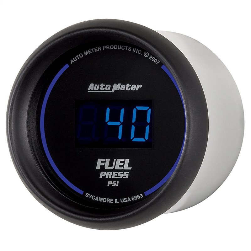 AutoMeter | GAUGE FUEL PRESSURE 2 1/16in. 100PSI DIGITAL BLACK DIAL W/BLUE LED AutoMeter Cadrans